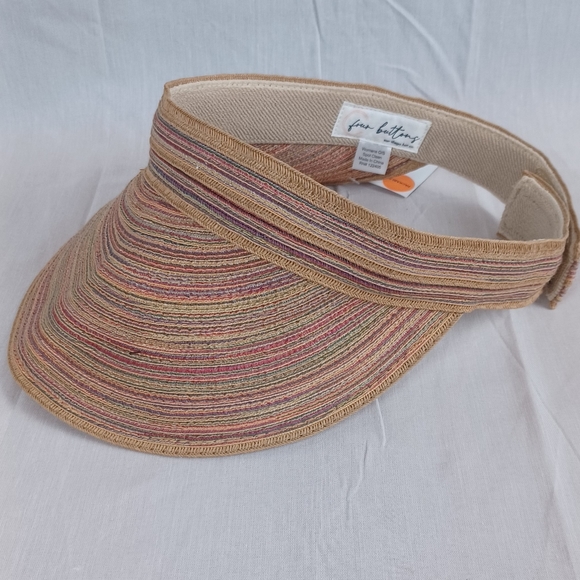 San Diego Hat Company Accessories - San Diego Hat Company Women's Mixed Braid Brim Visor with Velcro, Sun Hats